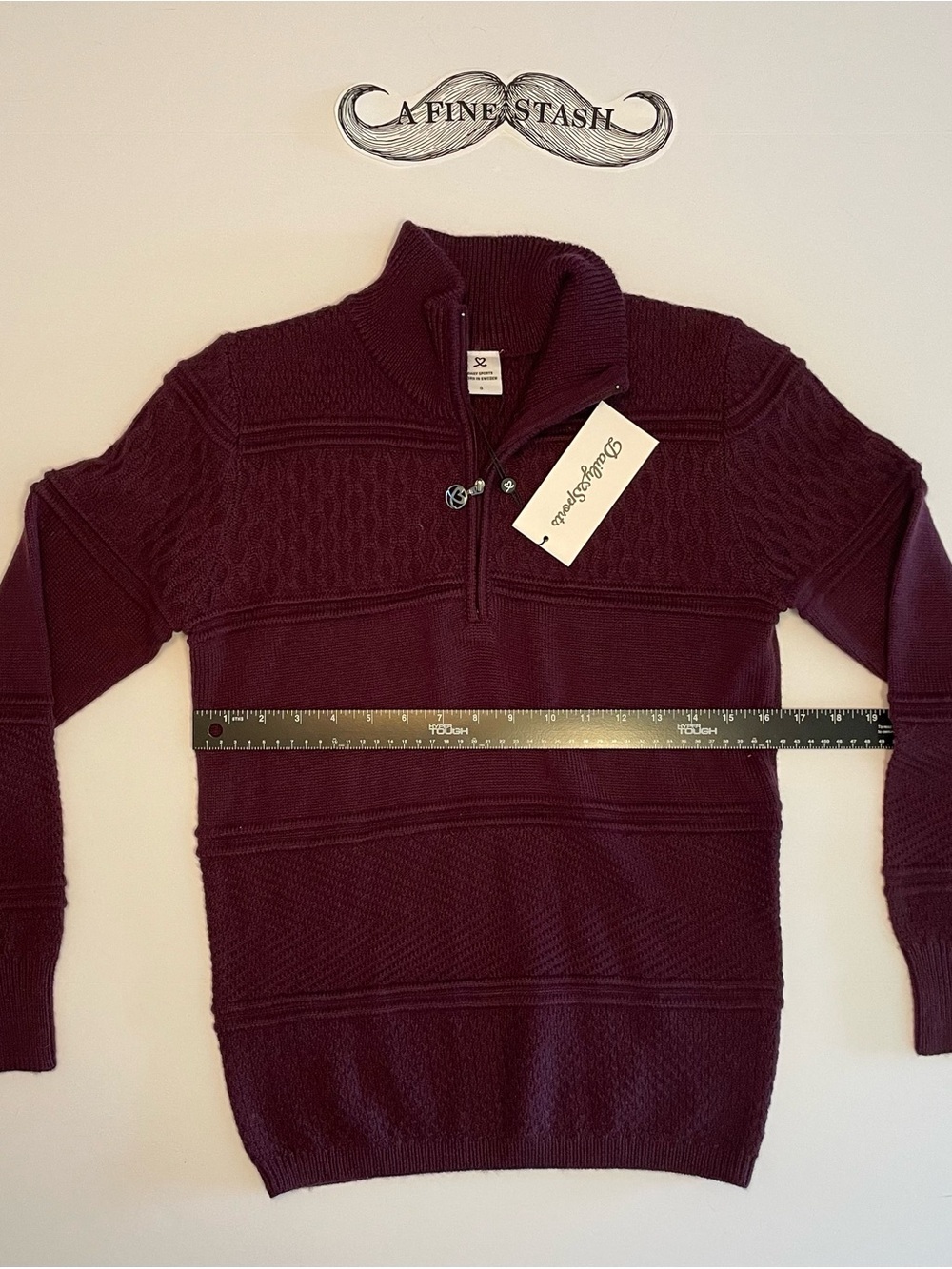 NWT Daily Sports Gabby Half Zip Golf Sweater Wine Purple Small